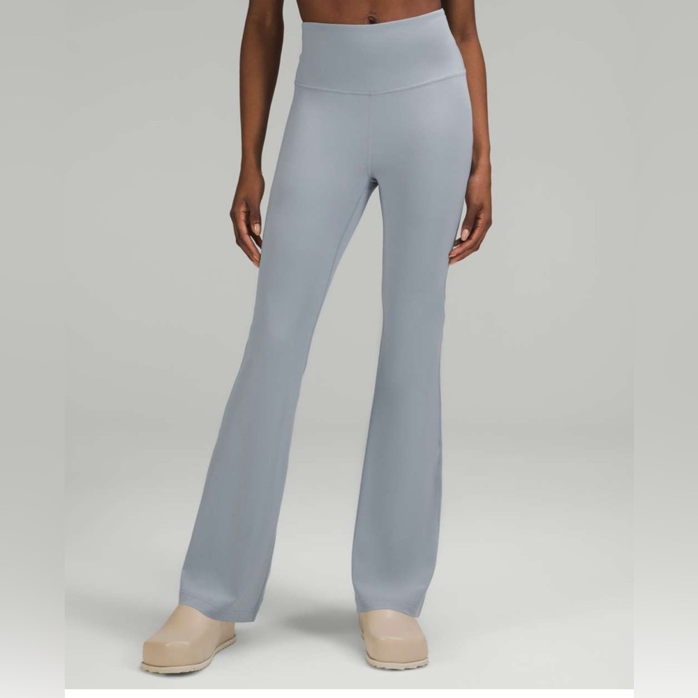 Lululemon Groove Super-High-Rise Flared Pant Nulu Chambray  Blue Flared Pants